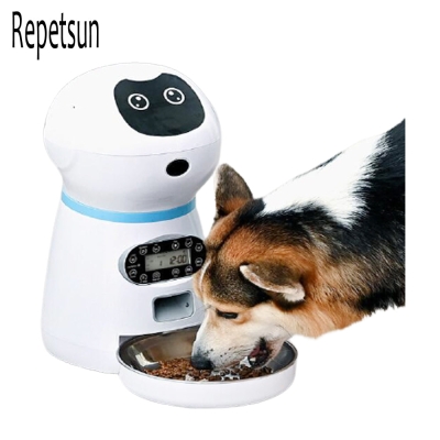 Smart Automatic Pet Feeder With Voice Record LCD Screen Timer