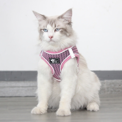 Comfortable cat walking leash pet chest harness