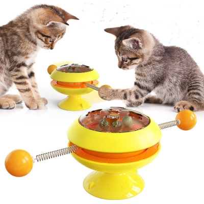 Rotatable Cat Toys Supplies With Catnip Interactive Training Toys For Cats