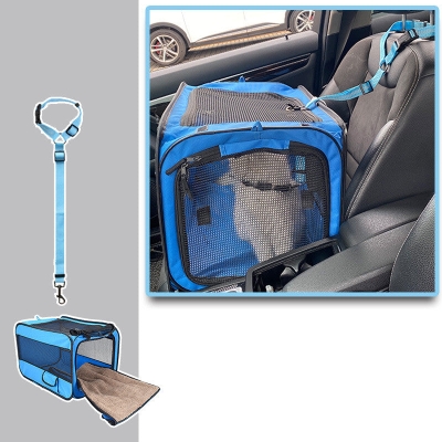 Pet Travel Carrier Portable Bag With Locking Safety Zippers