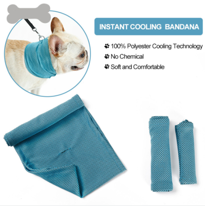 Pet Bandana Dog Scarf Summer Cooling Towel Wrap Dog Collar