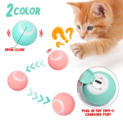 Cat Gravity Intelligent Rolling Ball Tease Toy - Pet Automatic Rotating Ball