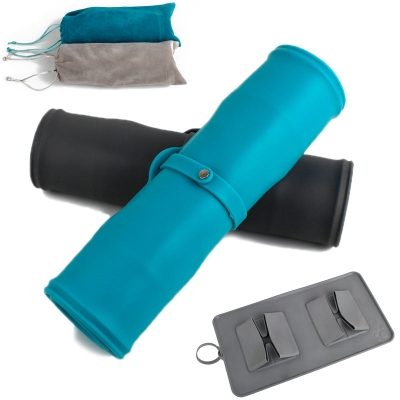 Collapsible Pet Dog Silicone Bowl Portable Travel Double Bowl