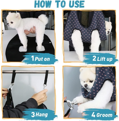 Pet Grooming Hammock Chest Harness For Cats And Dogs Relaxation