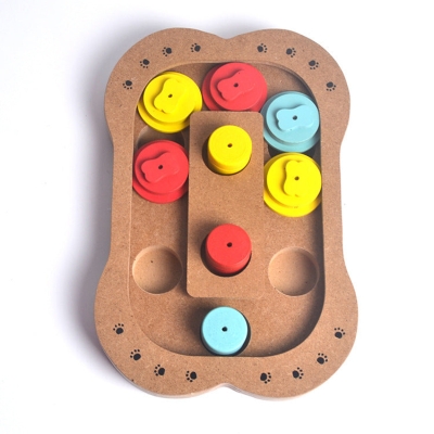 Multifunctional Pet Dog Puzzle Toy Wood Feeder Iq Training Dog Toys