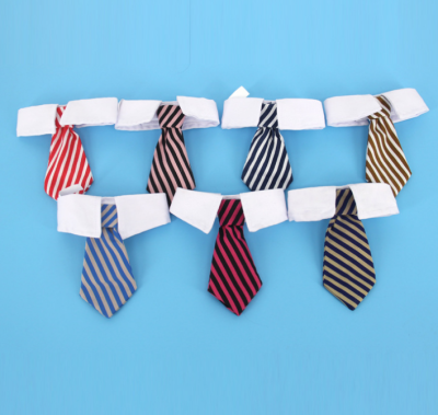 Pet bow tie tie child baby tie cartoon print small tie spot dog tie