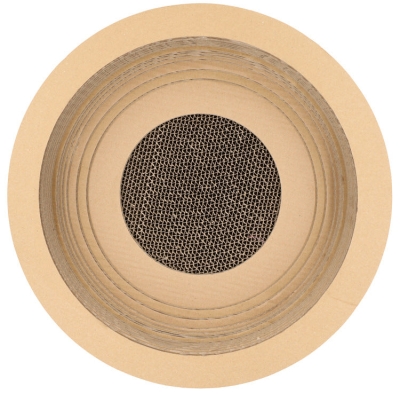 Oversized Pet Board Bowl with Big Cat Toys - Corrugated Box for Cat Scratching with Mint