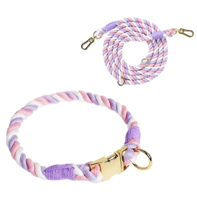 Cotton Rope Leash & Collar Set