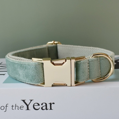 Mint Green Personalized Bow Tie Collar