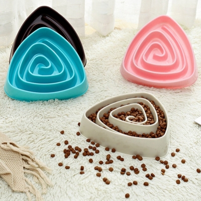 Triangle Spiral Slow Feeder Bowl