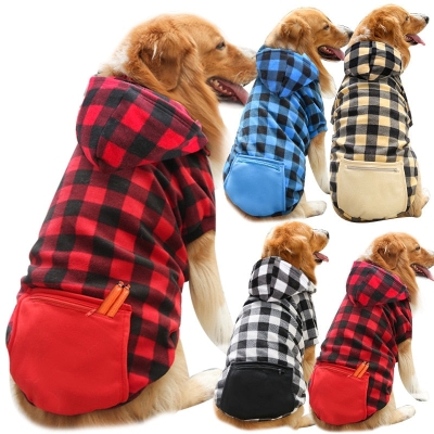 Plaid Hoodies for Pets