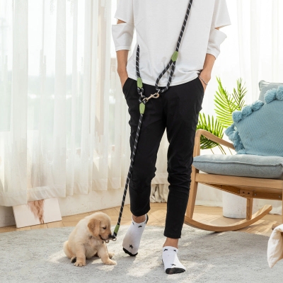Hands-Free Reflective Nylon Rope Dog Leash