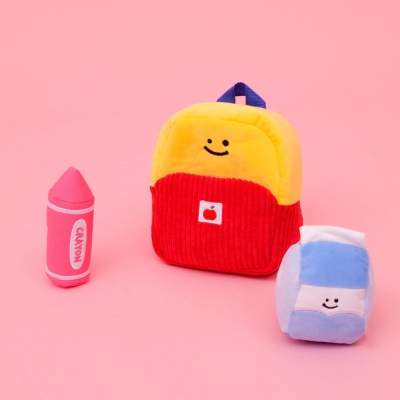 Cute School Backpack Interactive Dog Toy