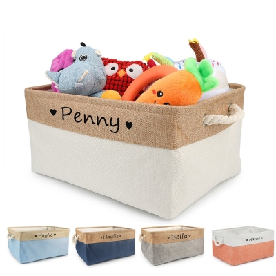 Personalized Dog Toy Basket