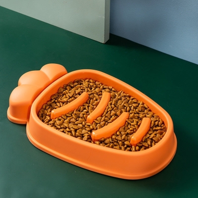 Large Carrot Slow Feeder Bowl