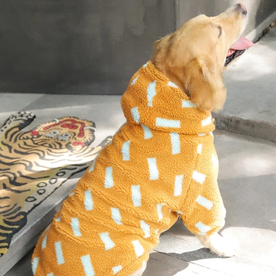 Fluffy Wool Hoodie for Large Dogs