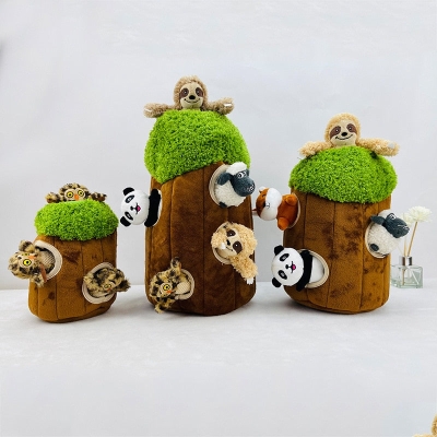 Animal Tree Burrow Interactive Dog Toy