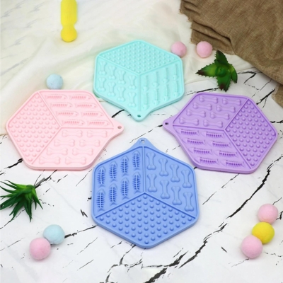 Hexagon Silicone Lick Mat